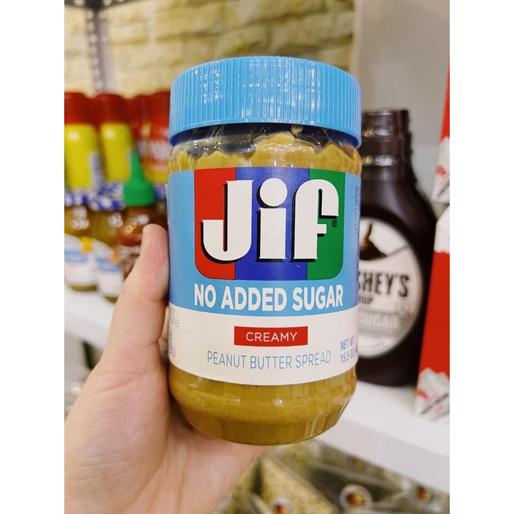 BƠ ĐẬU PHỘNG KHÔNG ĐƯỜNG JIF NO ADDED SUGAR 440G CHÍNH HÃNG - 11395