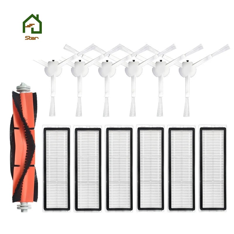 Set 13 Bộ Lọc Thay Thế Dành Cho Máy Hút Bụi Xiaomi Mijia 1c Hepa X6 Side Brushx1