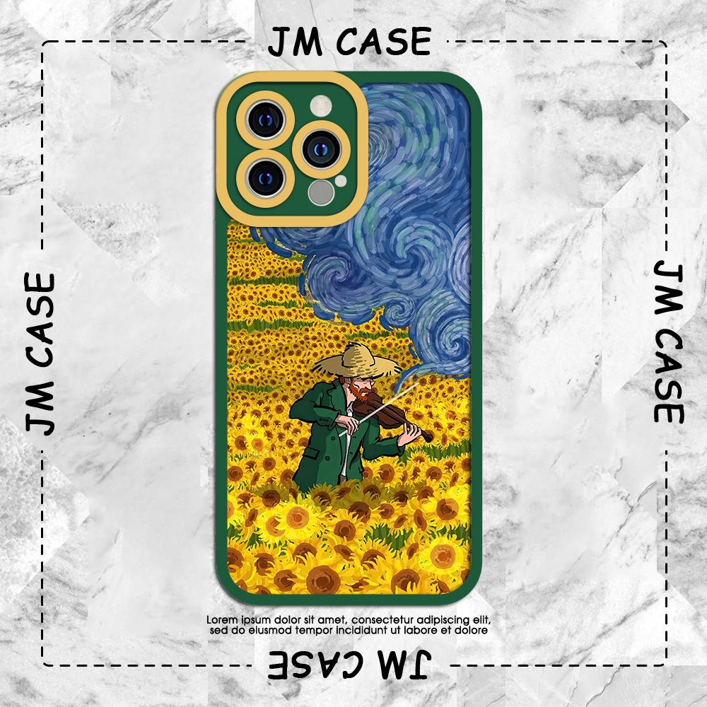 Ốp lưng iphone cạnh vuông JM CASE Vincent Van Gogh phong cách vintage retro 6/6pl/6s/6spl/7/7pl/8/8pl/x/xs/11/12/13/pro/