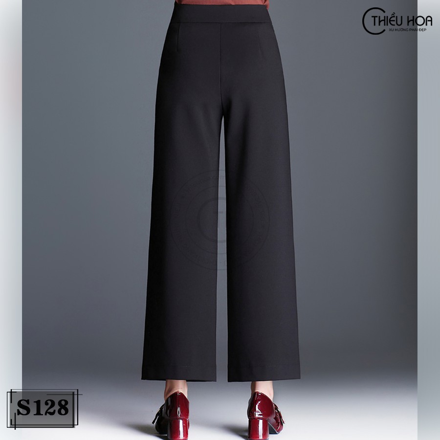 Quần Culottes Tuyết Thun Tôn Dáng Ống Suông Thiều Hoa S128