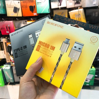 [Freeship đơn từ 50k] Cáp sạc nhanh Micro/ Type C 1m Borofone BX9