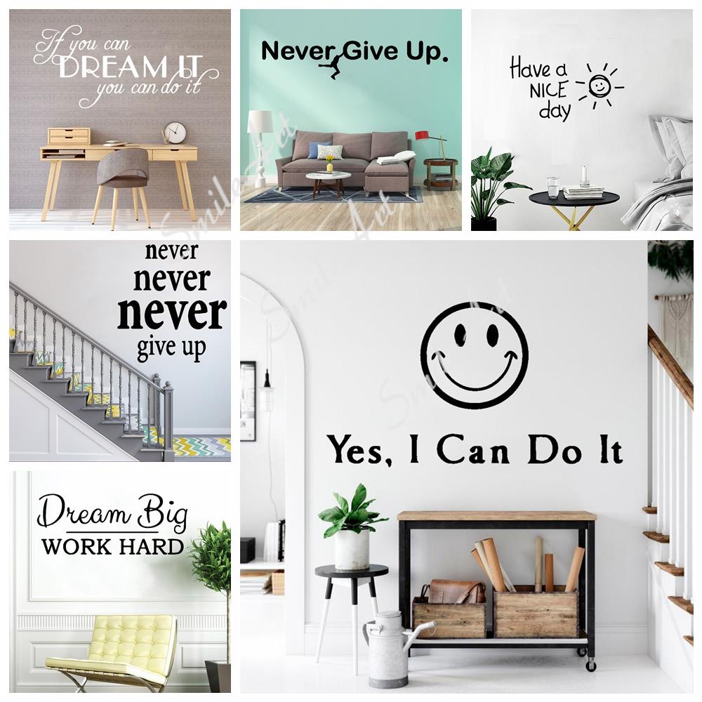 Decal dán tường Họa Tiết Chữ Yes,I Can Do It Phong Cách Hiện Đại Dùng Trang Trí Phòng Trẻ Em