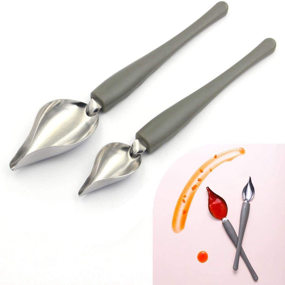 Muỗng / Nĩa / Đĩa Ăn Tráng Miệng Vẽ Họa Tiết Nước Sốt Malcom Chống Trượt Nghệ Thuật Phương Tây Dành Cho Trang Trí Thức Ăn