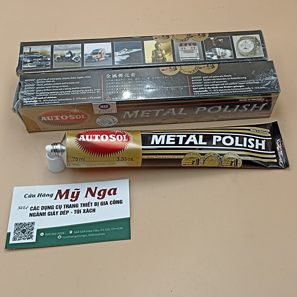 Kem đánh bóng kim loại AUTOSOL METAL POLISH cao cấp cho đồng nhôm inox