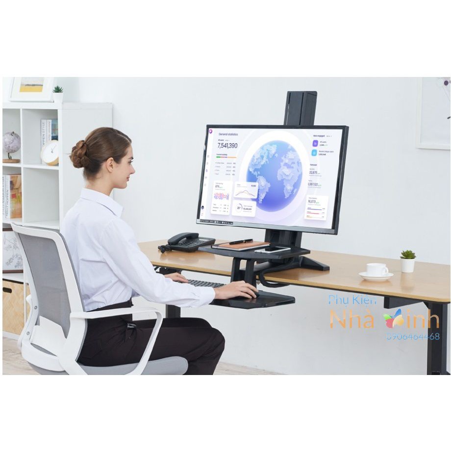 GIÁ TREO 2 MÀN HÌNH MÁY TÍNH ĐỂ BÀN HỖ TRỢ BÀN PHÍM NB-L100 | BigBuy360 - bigbuy360.vn