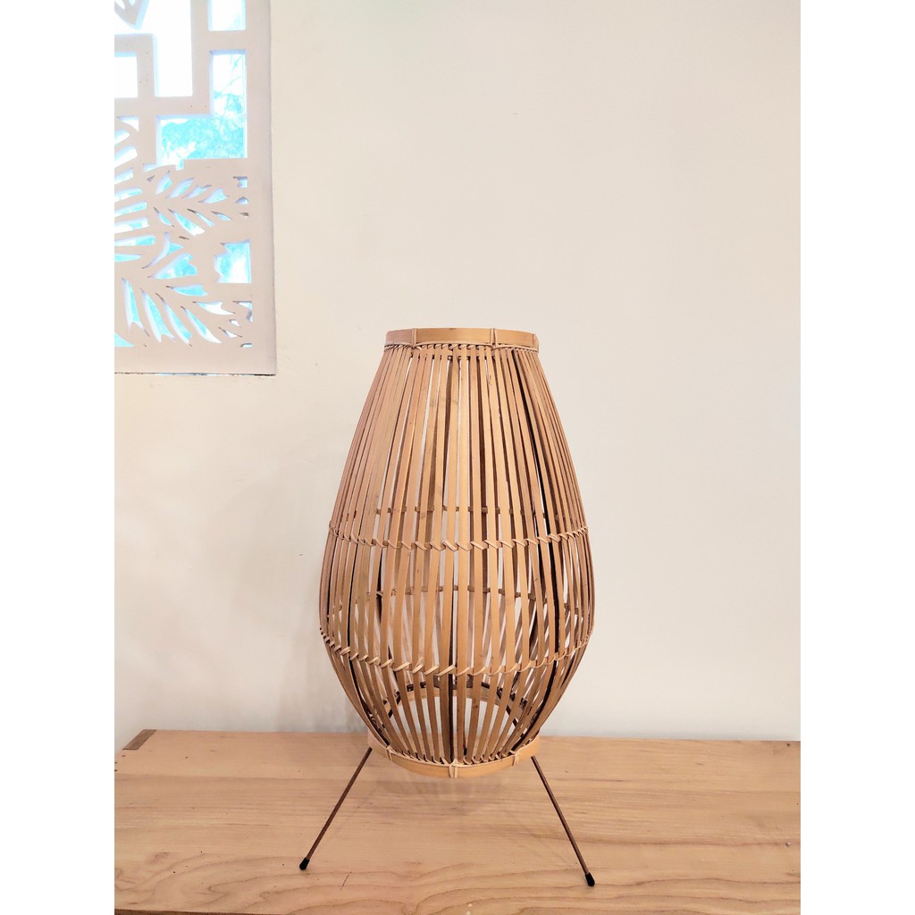 Đèn tre THE BAMBOO để bàn xuất khẩu Pháp trang trí nhà cửa kích thước D25xH44cm