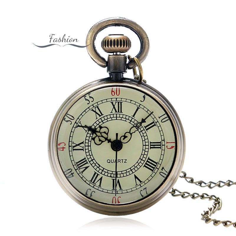 Đồng hồ quả quýt mặt số La Mã phong cách cổ điển