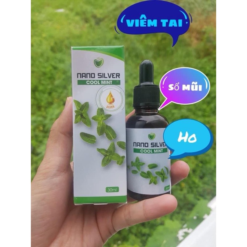 [Chính hãng] Nano bạc làm sạch ❤Tai Mũi Họng❤️Nano Silver Cool Mint 30ml, Mua 2 chai tặng 1 lọ xịt