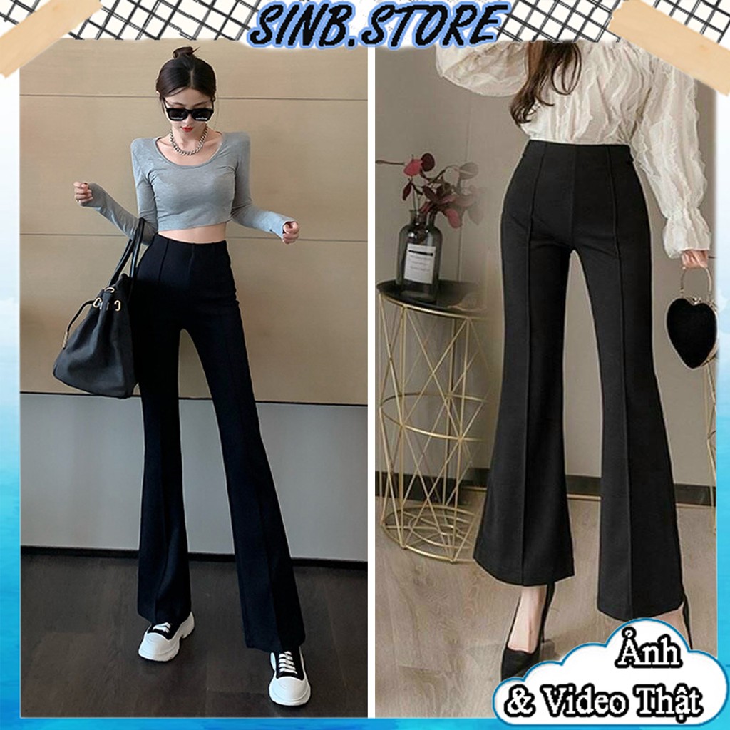 Quần Vải Ống Loe, Quần Tây Ống Loe Lưng Cao - Siêu tôn dáng, che khuyến điểm bụng đùi - SINB.STORE | BigBuy360 - bigbuy360.vn