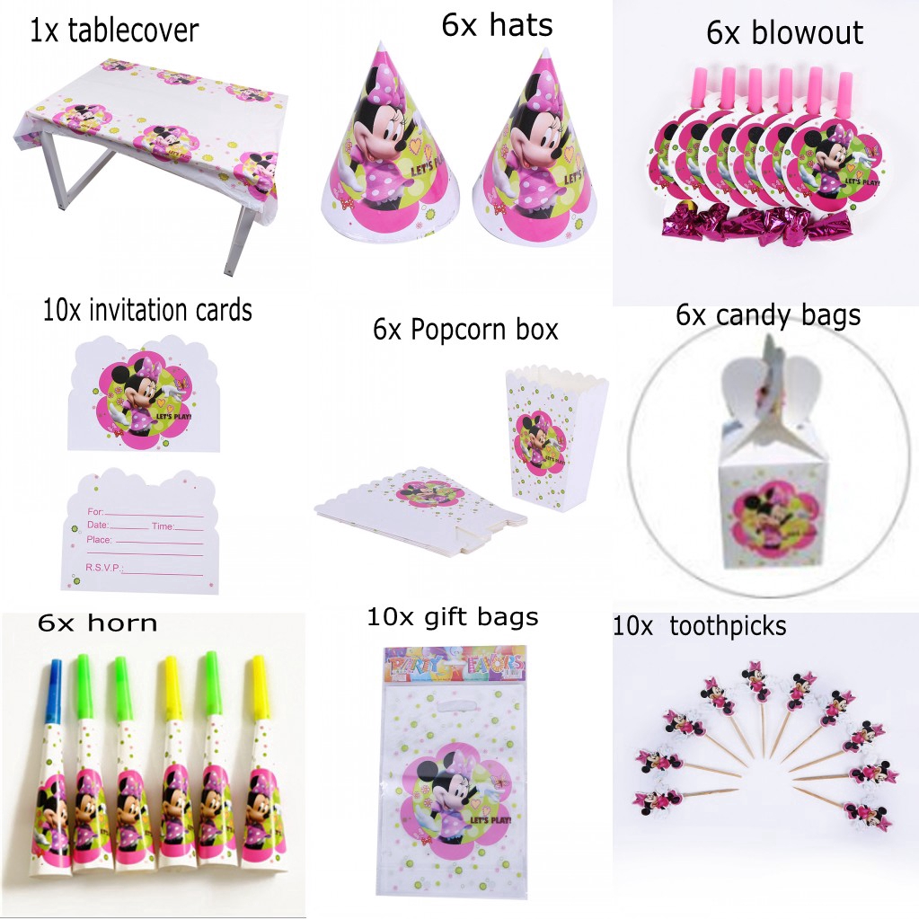 Bộ dụng cụ ăn uống hình chuột Minnie đáng yêu