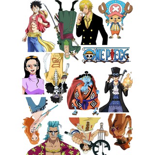 (Có sẵn) Set sticker OP - luffy -  ace - sabo - zoro - sanji- robin - law  A5 (10 hình)