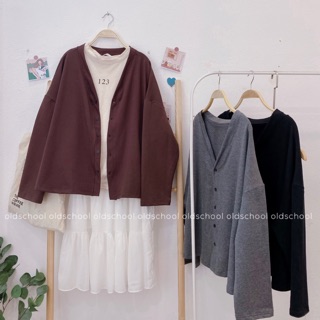 ÁO CARDIGAN NỈ DA CÁ (ảnh thật/sẵn)