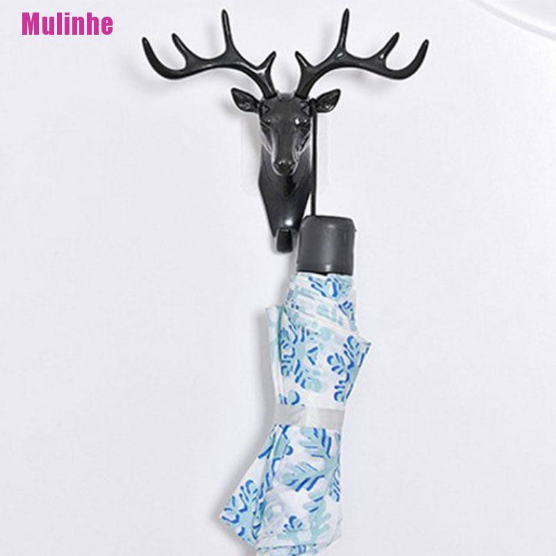 [Mulinhe] Giá Đỡ Móc Treo Chìa Khóa / Áo Khoác / Nón Hình Sừng Hươu Trang Trí Tường