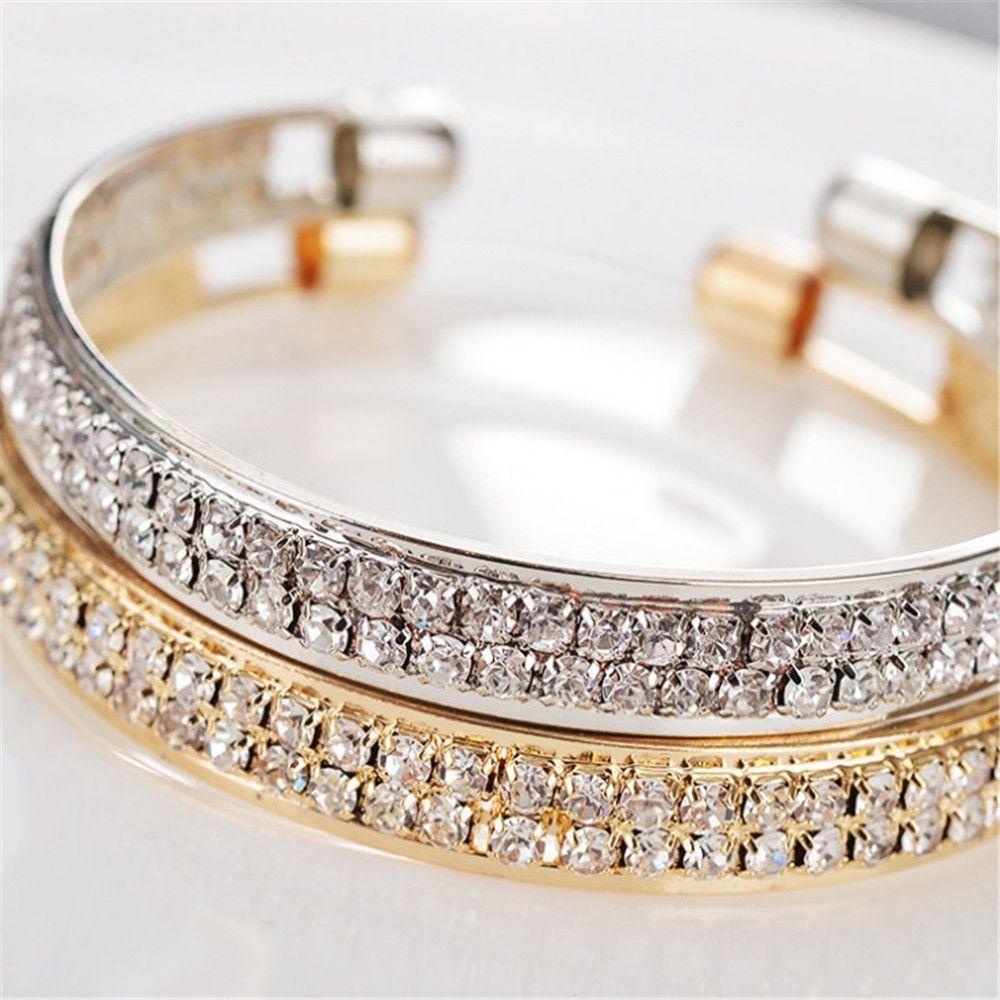 EUCA Luxury Bangle Bracelet Shiny Fashion High Quality Opening Bangle