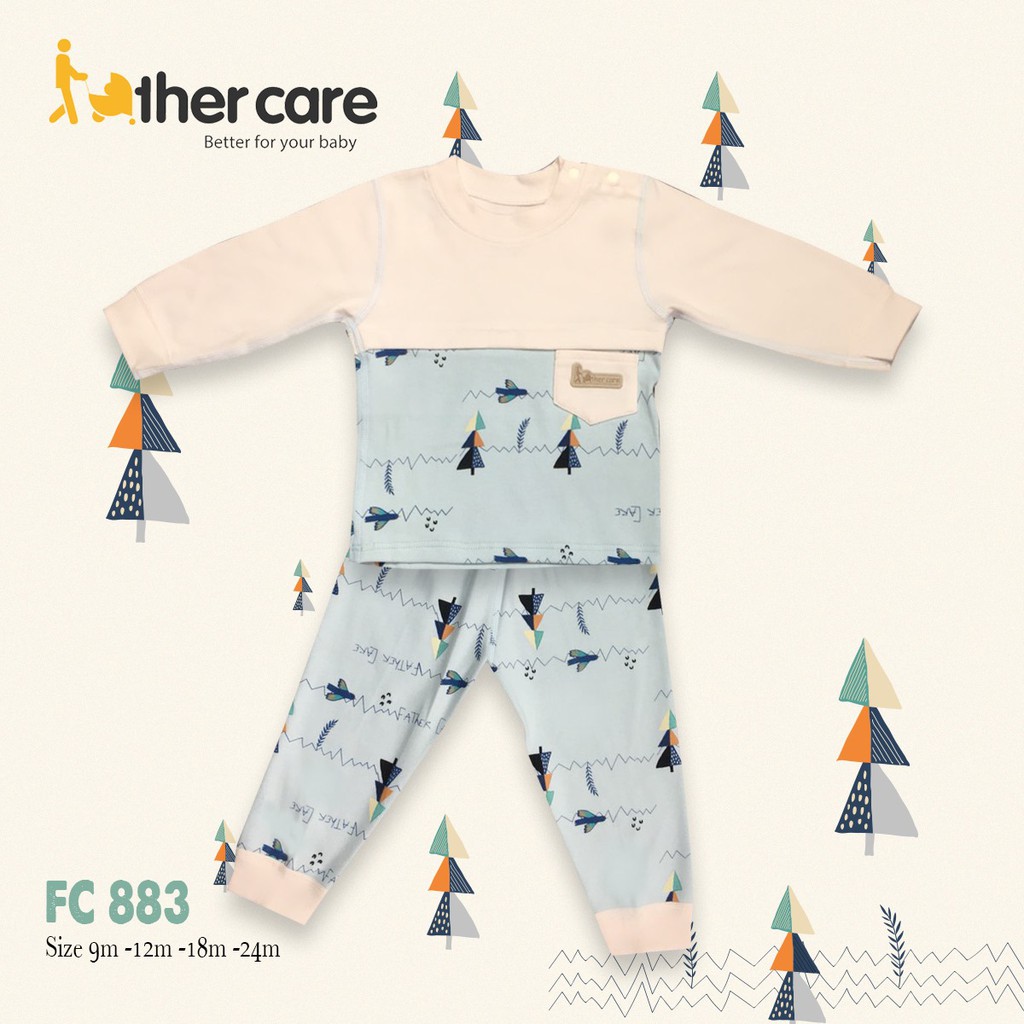 Bộ Quần áo trẻ em FatherCare trẻ em Cài Vai Nỉ - Cây Thông FC822