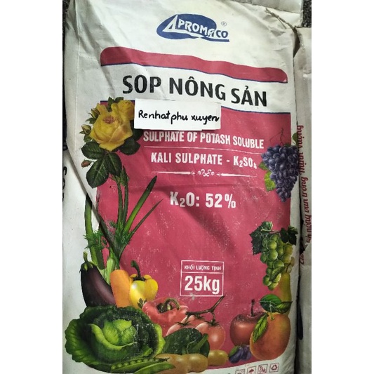 1 bao kali trắng 25kg dạng bột bón cho cây trồng