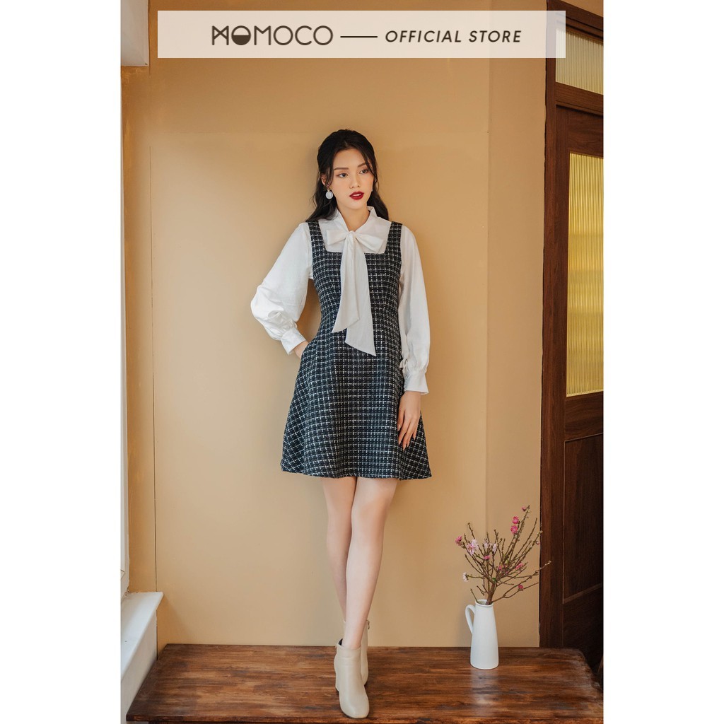 Váy Dạ Dáng Chữ A MOMOCO Chất Dạ Mềm Mại Lót Lụa Kiểu Dáng Ôm Xòe Chữ A Thanh Lịch M2713