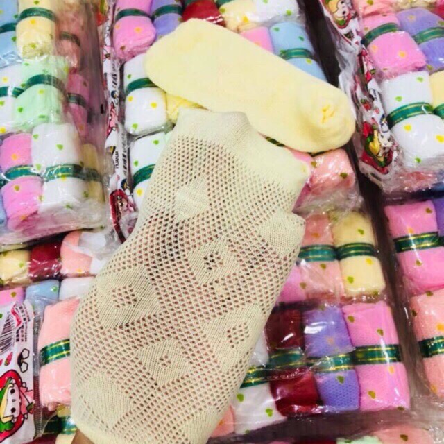 Set 5 tất lưới kẹo rẻ cho bé 0 - 12 tháng