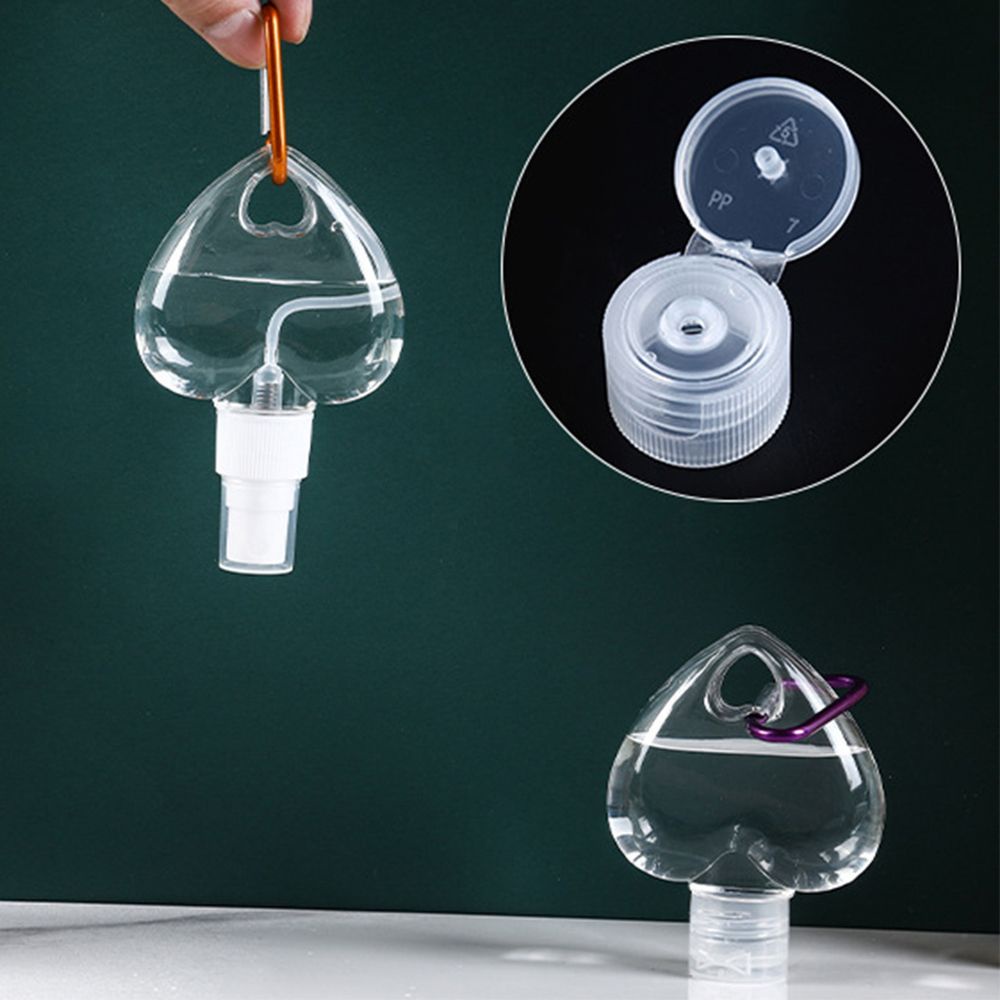 Bình Rỗng Trong Suốt Đựng Nước Hoa 50ml Có Móc Kim Loại Tiện Dụng Mang Theo Du Lịch