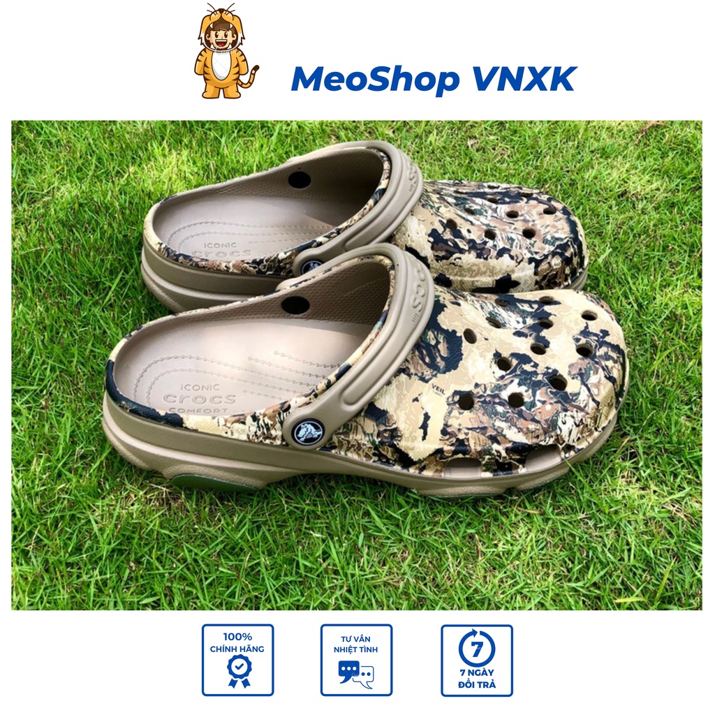 Dép Cross Classic All - Terrain Clogs Camo, Dép Đi Mưa Chất Lượng Cao, Không Hôi Chân, VNXK - Chính Hãng.