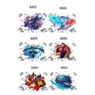Decal lol Miếng dán Tường LOL - Liên minh huyền thoại Leesin , Jinx , Shaco , Anivia , Khazix , Ezreal