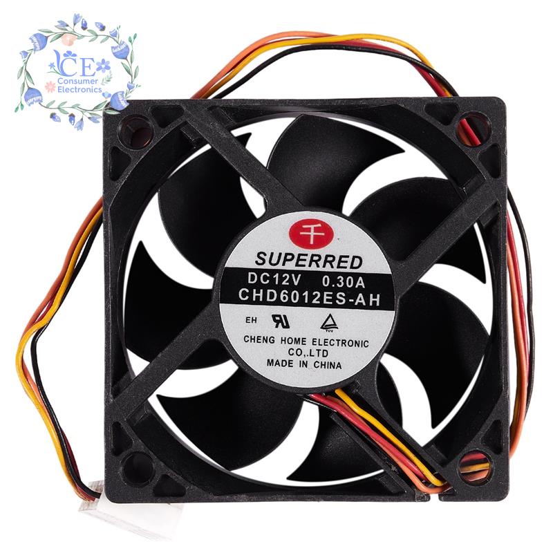 DC 12V 0.3A 60mm 4 Pin Connecter PC Computer Case Fan CHD6012ES-AH