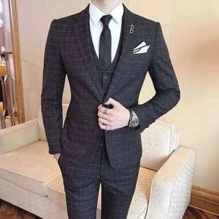 Veston Caro Đen Thời Trang Cao Cấp