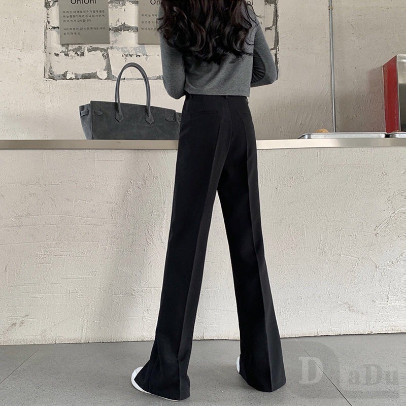 Quần Dài Nữ Lưng Cao Ống Rộng Thời Trang Hàn