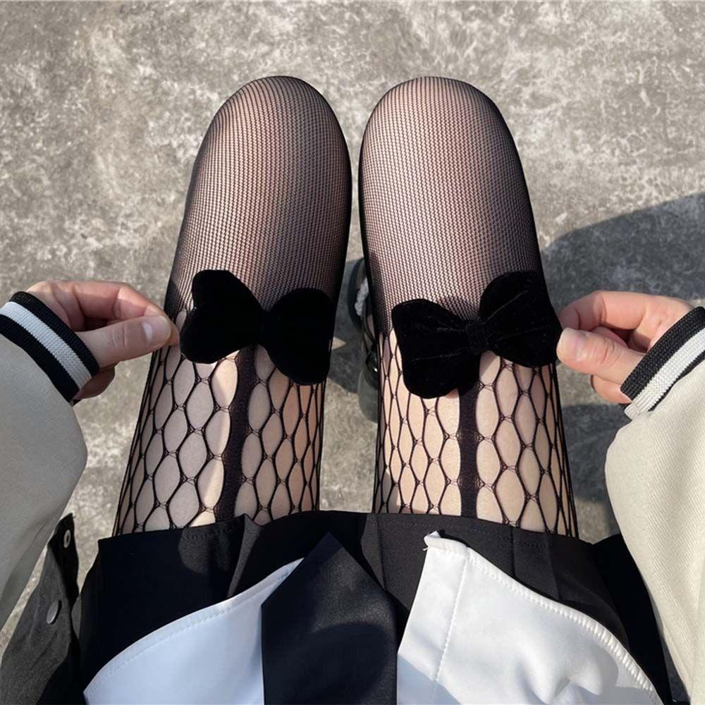 SOMEDAYZL Quần Tất Đen Siêu Mỏng Thoáng Khí Phong Cách Lolita Hàn Quốc Gợi Cảm Cho Nữ