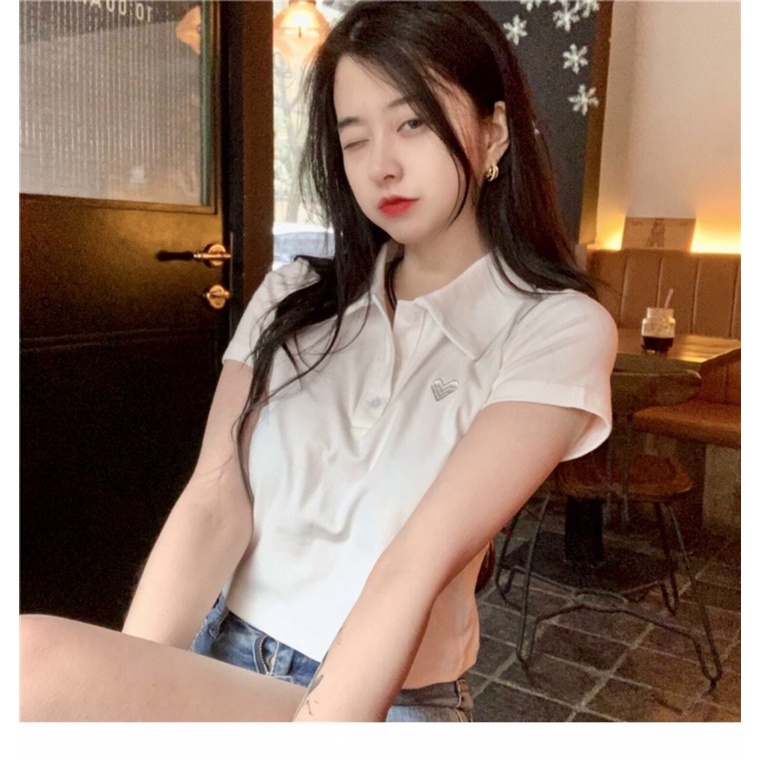 Áo croptop phong cách hàn quốc siêu xinh