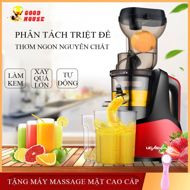 Máy ép chậm, máy ép trái cây và làm kem tốc độ chậm đảm bảo giữ nguyên dưỡng chất và tách kiệt nước - Bảo hành 2 năm