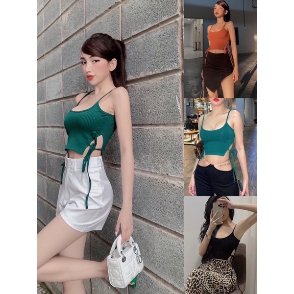 ((Hình thật ) Áo thun Croptop Sang Chảnh Yn