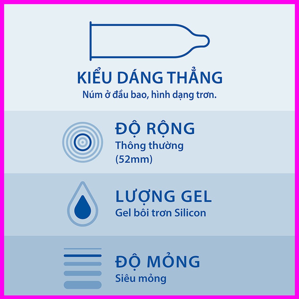 Bao Cao Su Durex Fetherlite (12 Cái/Hộp) + Tặng 1 Hộp Bao Cao Su 3 cái