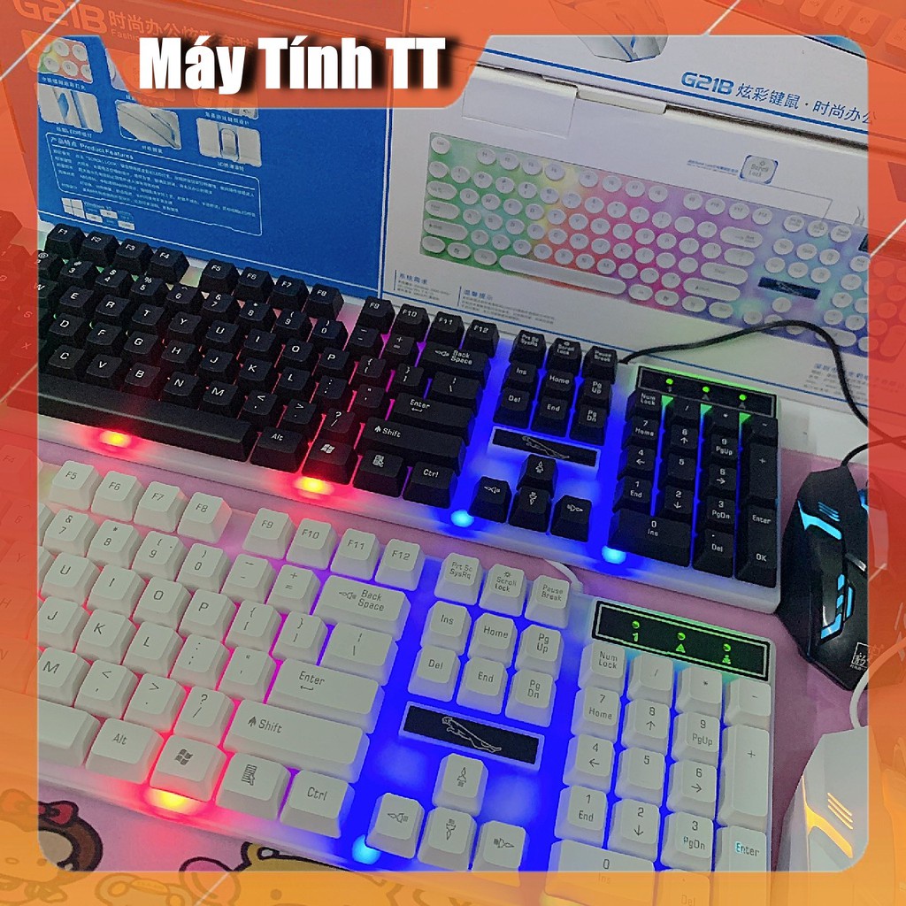 ☾♂Bộ bàn phím chuột giả cơ G21 Chuyên Game led 7 màu  - dành cho các thủ