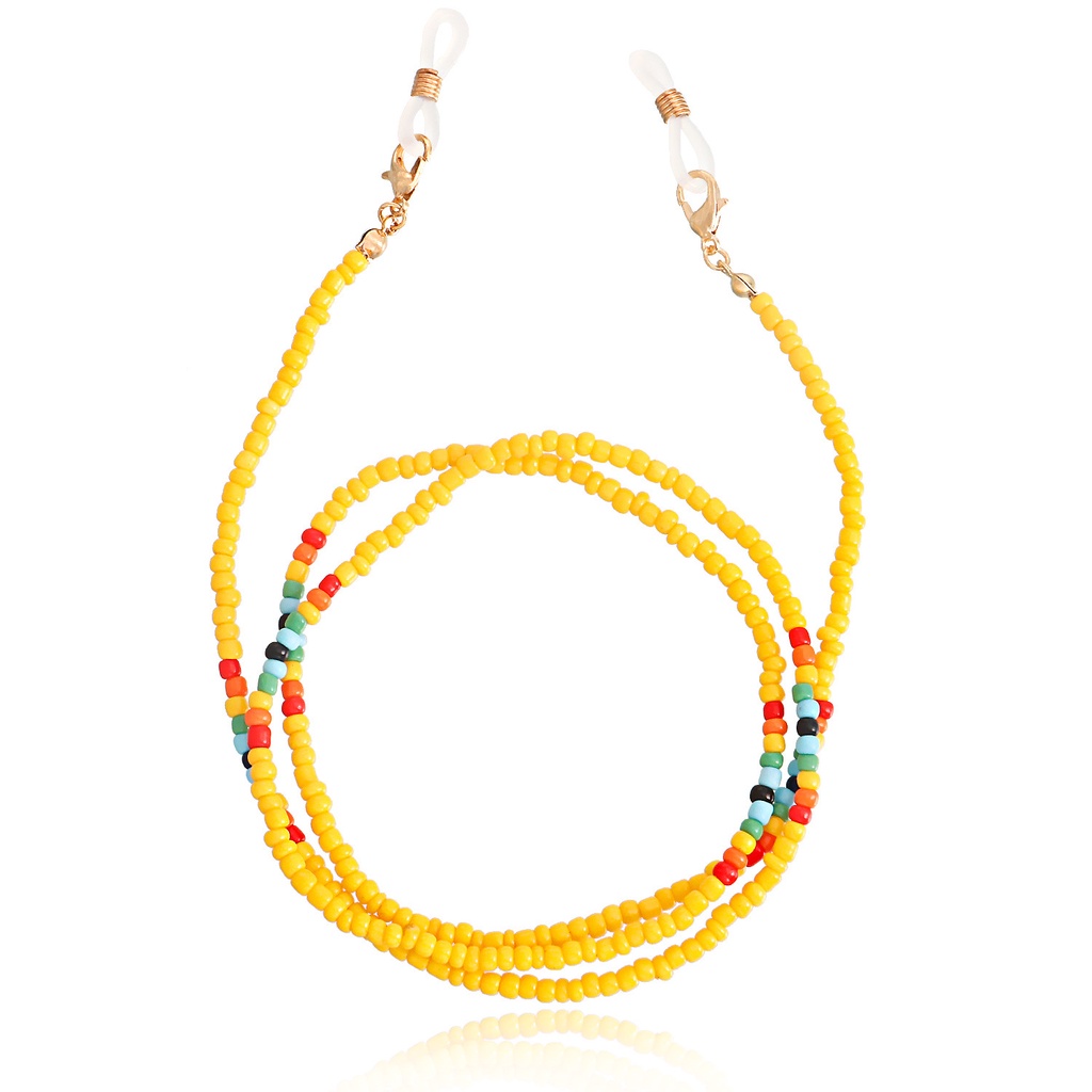 Dây Chuỗi Gắn Mắt Kính Đeo Cổ Xâu Hạt Nhiều Màu Chống Trượt Cho Nữ