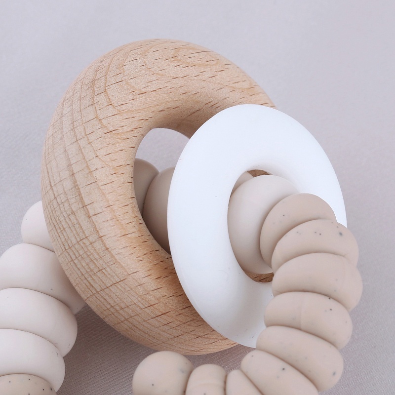 Đồ Chơi Vòng Tay Ngậm Mọc Răng Bằng Silicone Tiện Lợi Dành Cho Bé Sơ Sinh