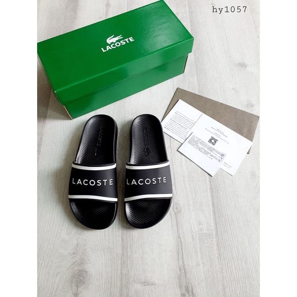 🔥HÀNG SIÊU CẤP🔥Dép lê nam quai ngang LACOSTE cá sấu siêu bền giá tốt