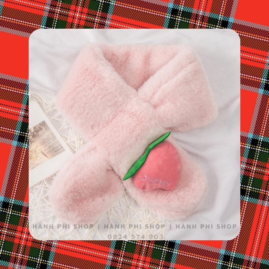 Khăn len Quàng Cổ Cho Bé Trai Và Bé Gái Phong Cách Hàn Quốc Hoạ Tiết Trái cây dễ thương - Hành Phi Shop