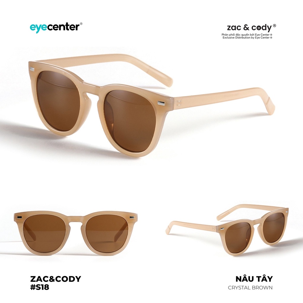 Kính mát nam nữ chính hãng ZAC & CODY S18S nhựa dẻo chống gãy nhập khẩu by Eye Center Vietnam