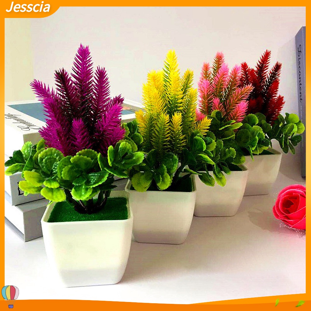 Jessica| 1 Chậu Cây Bonsai Nhân Tạo Trang Trí Phòng Khách, Văn Phòng