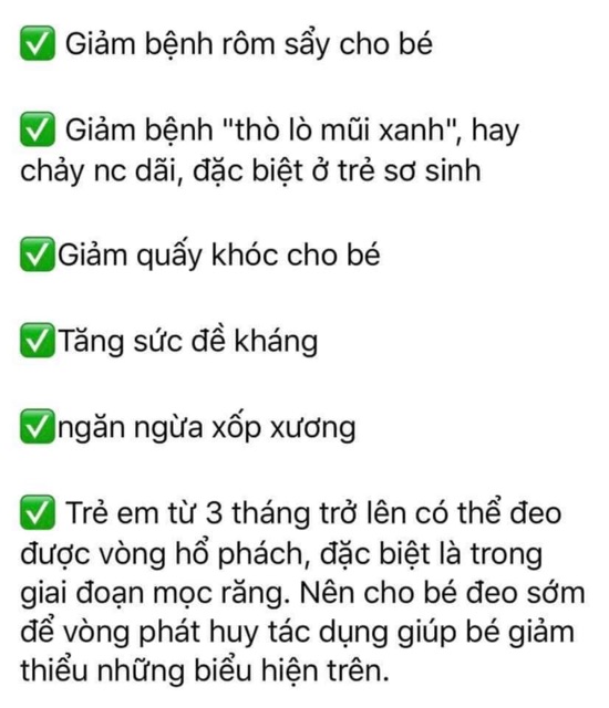 Vòng hổ phách cho bé xách tay Nga hàng chuẩn chính hãng không pha trộn