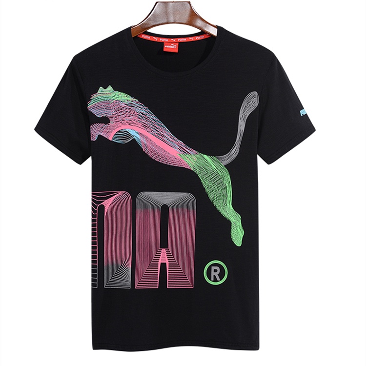 Áo Thun Puma 100% Chính Hãng Ngắn Tay Thoáng Khí In Logo Lớn Phong Cách Vintage Cho Nam