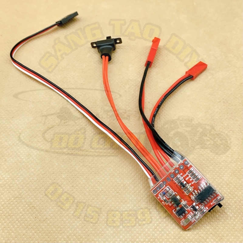 Bộ điều tốc động cơ chổi than có thể tiến / lùi / phanh - Esc 30A cho xe hơi, tàu thuyền RC