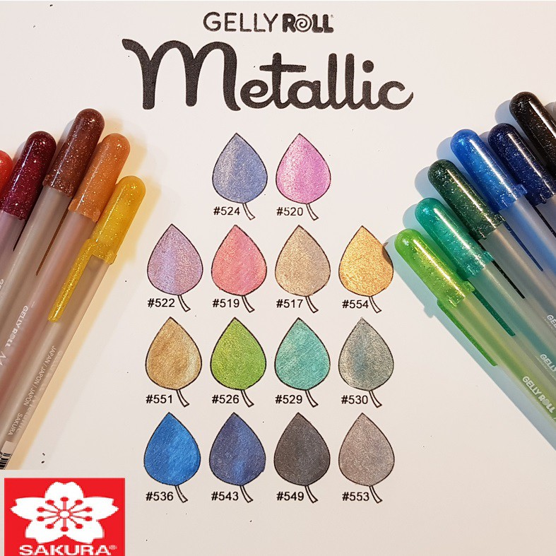 BÚT GEL SAKURA GELLY ROLL METALLIC (NHŨ ÁNH KIM, NHIỀU MÀU)