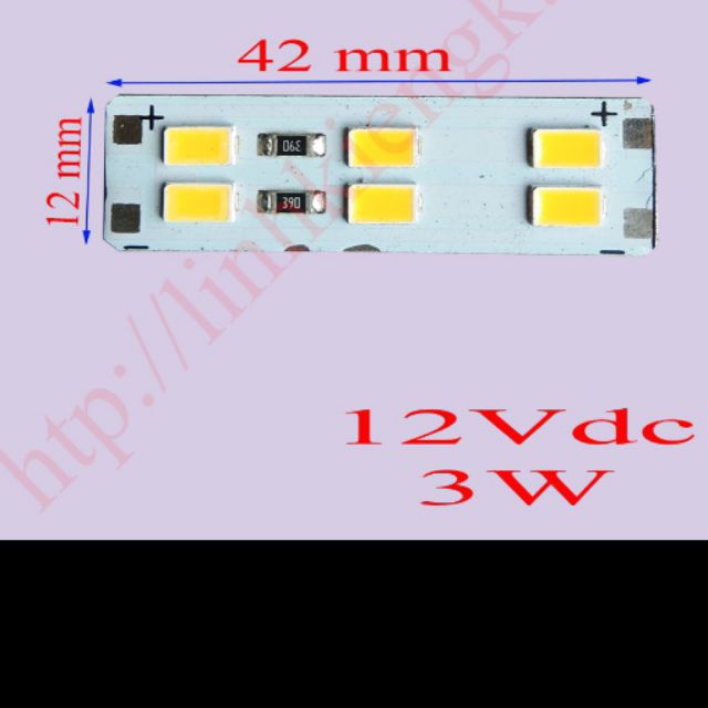 Led thanh nhôm tản nhiều 3W DC 12V sáng trắng