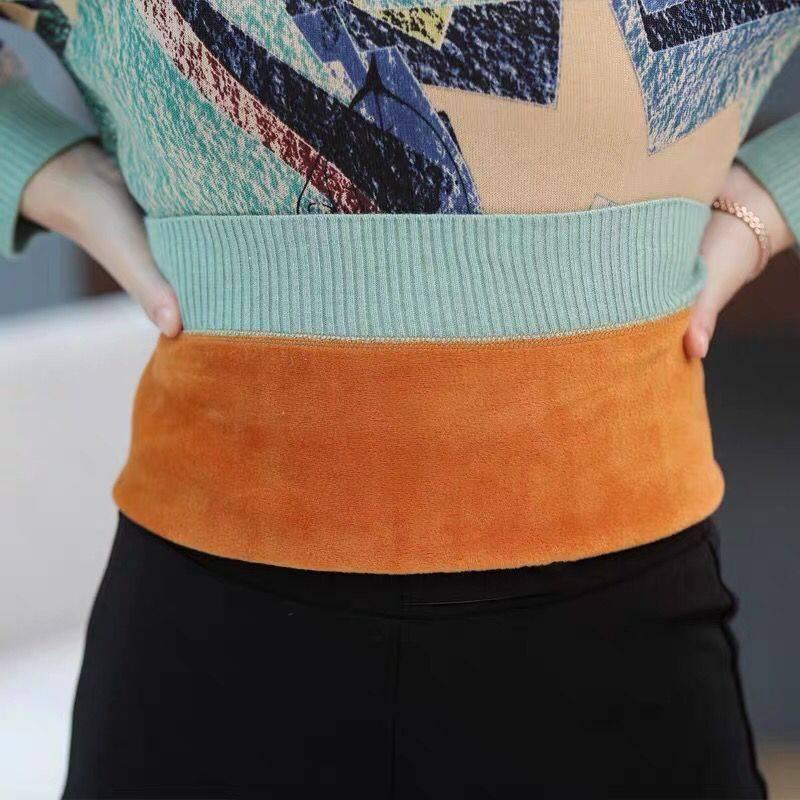 Áo thun tay dài lót nhung dày dặn giữ ấm mùa đông cho phụ nữ trung niên