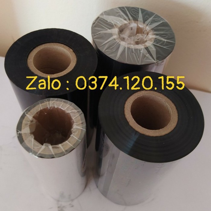 Mực in mã vạch RIBBON 110mm*300m (Thermal transfer ribbon) ruy băng mực in màu đen dùng cho máy in tem nhãn mã vạch