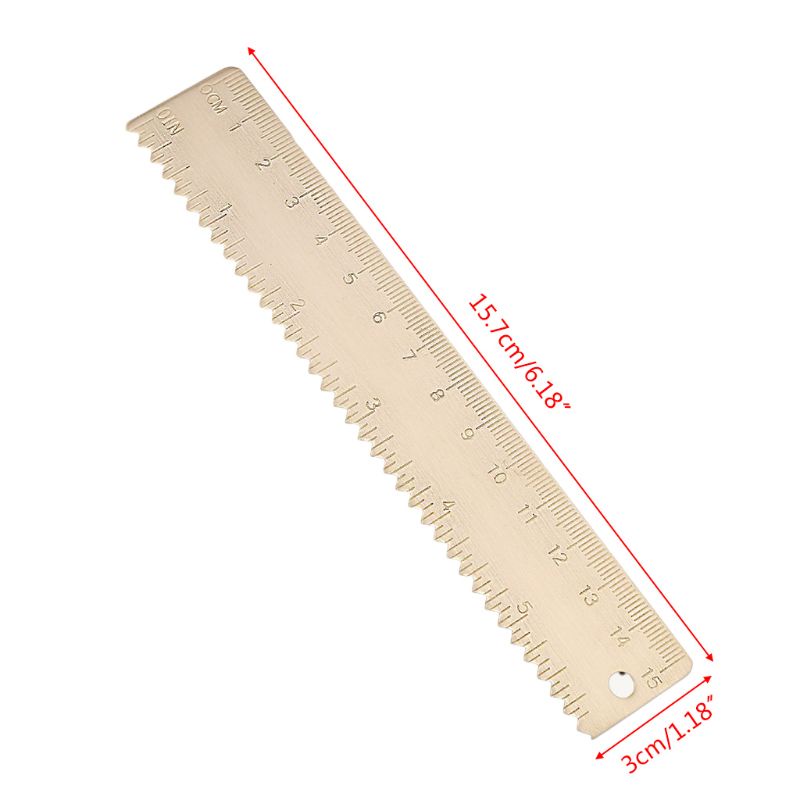 Thước Đo Đánh Dấu Trang Sách Bằng Đồng Thau 15cm