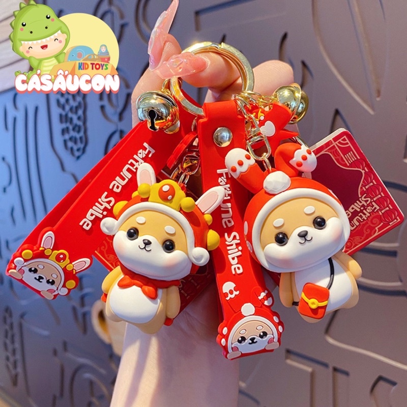 Móc khoá Shiba lễ hội Tết