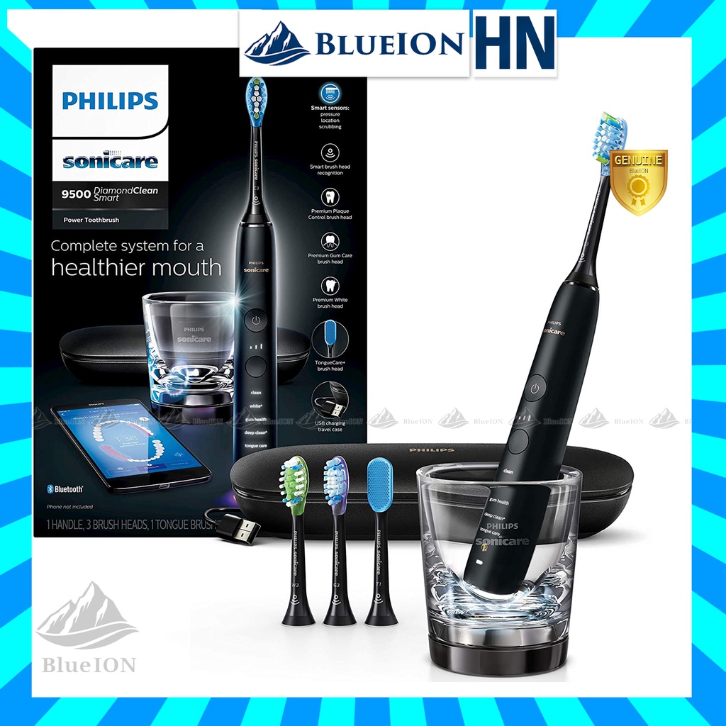 [Hàng Mỹ] Bàn chải điện Philips Sonicare 9500 DiamondClean Rechargeable Electric Toothbrush